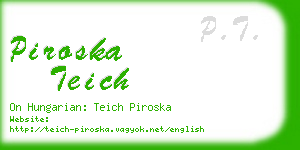 piroska teich business card